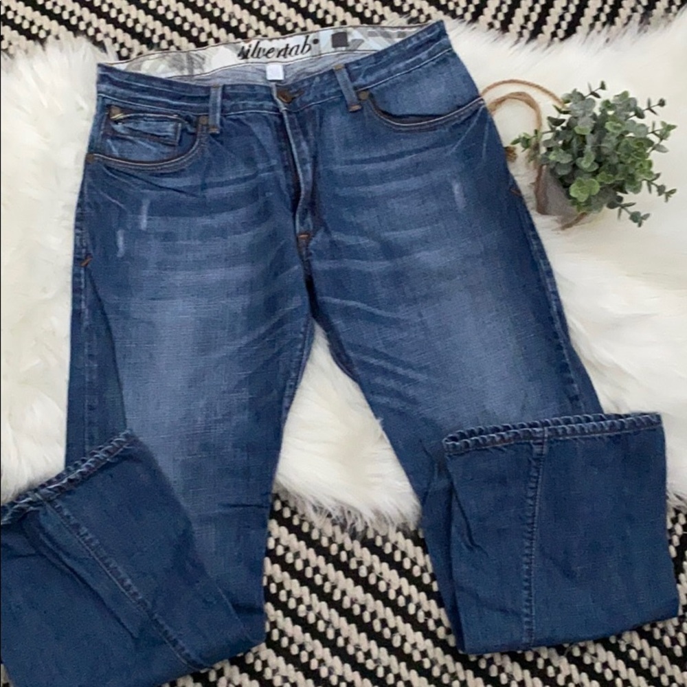 90’s vintage Silvertab blue medium fade denim